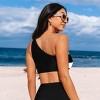 Women's Colorblocked Design One Shoulder Bikini Top - Cupshe - image 3 of 4