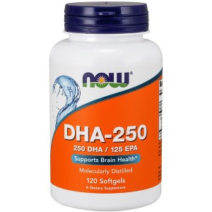 DHA-250 500mg by Now Foods  -  120 Softgel - 1 of 2