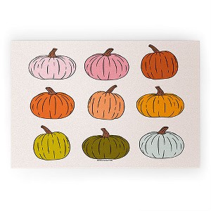 Doodle By Meg Rainbow Pumpkins Welcome Mat - society6 - 1 of 3