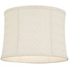 Springcrest Kolding Drum Lamp Shades White Medium 13" Top x 14" Bottom x 10" High Washer with Replacement Harp and Finial Fitting - image 3 of 4