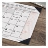 Two-Color Monthly Desk Pad Calendar, 22 x 17, White Sheets, Black Corners, 12-Month (Jan to Dec): 2025 - 2 of 3