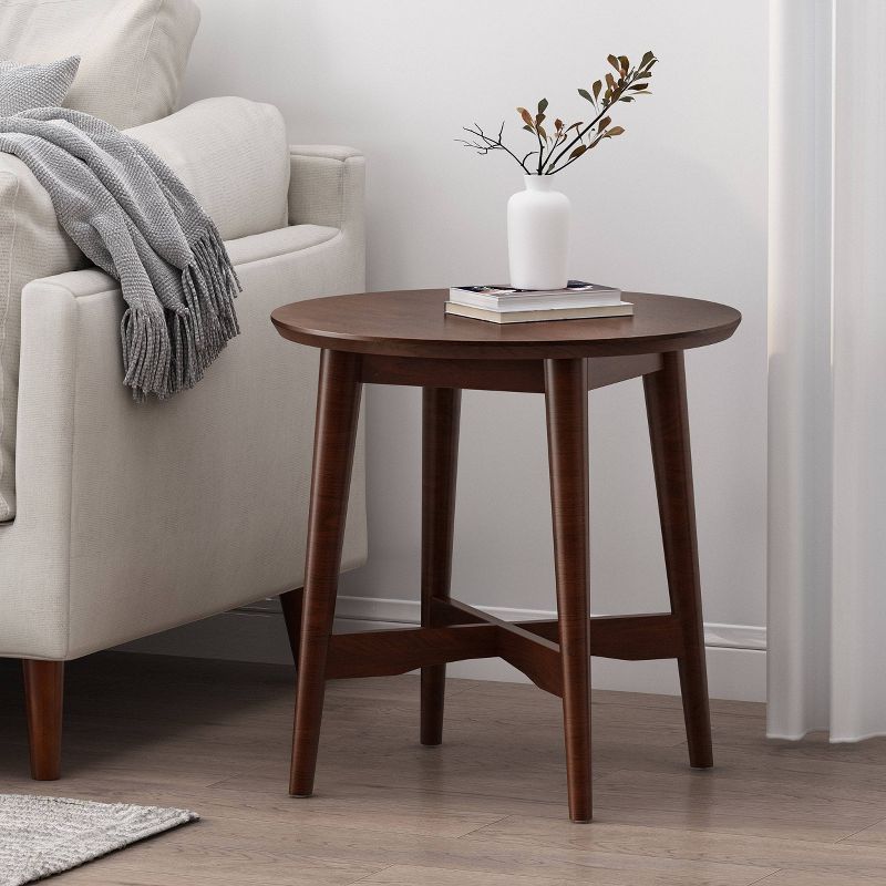 Behrens Mid-Century Modern Wood End Table - Christopher Knight Home, 3 of 9