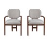 Maggift Patio Accent Chairs with Fixed Armrests, Upholstered, Ergonomic Design for Lawns, Gardens and Porches, Beige, 24" * 23.5" * 24.8" - 3 of 4