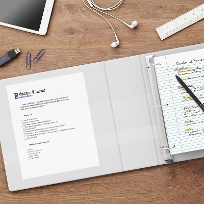 Staples Heavy Duty 1" 3ring View Binder White (24667) 82696 Target