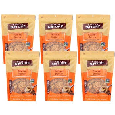 Back To Nature Peanut Butter Granola Clusters - Case of 6/11 oz
