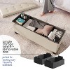 StorageBud Storage Ottoman for Bedroom End of Bed, Faux Leather Storage Bench, Large Storage Ottoman Bench, Entryway Bench with Storage - 2 of 4