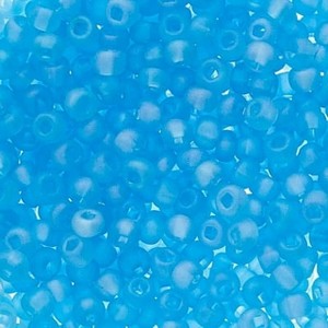 John Bead Czech Glass Seed Beads 6/0 (24g) Light Aqua Matte AB - 1 of 1