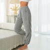 Women's Gray Fuzzy Knit Tapered Leg Pajama Pants - Cupshe - 2 of 4