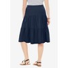 Woman Within Plus Size Elastic-Waist Knit Tiered Skirt - 3 of 4