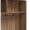 CAVINAS Hall Tree with 3 Hooks Modern Coat Rack with Storage Bench and Rattan Cabinet Door for Hall - 3 of 4