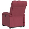 vidaXL Electric Lift Massage Recliner Chair - Wine Red Fabric, Motorized Stand-Up Assist, Reclining, Vibration, Home Theater - 4 of 4