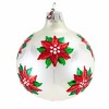 Santa Land 4.0 Inch Christmas Poinsettia Red S/3 Christmas Tree Ornament Set , Ornament Petite Flower Floral (3PC) - 3 of 4