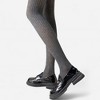 Anna-Kaci Women's Ribbed Knit Opaque Tights with Soft Stretch Fabric and Elastic Waistband - 4 of 4