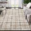 Modern Rug Washable Rug Buffola Plaid Rug for Living Room, Neutral Rug Non Slip, Low Pile Thin Rug, Distressed Soft Rug, Indoor Foldable Printed Rug - 2 of 4