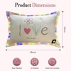 13" x 18" LOVE Embroidered LED Throw Pillow – Decorative Flashing Light Pillow for Sofa, Patio, Camping, and Holiday Decor - 2 of 4