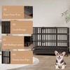 Folding Dog Crate with Wheels, Heavy Duty Metal Dog Kennel with Double Door and Removable Tray, for Small, Medium and Large Breed - 4 of 4