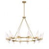 Savoy House Nouvel 12 - Light Chandelier in  Warm Brass - 2 of 4