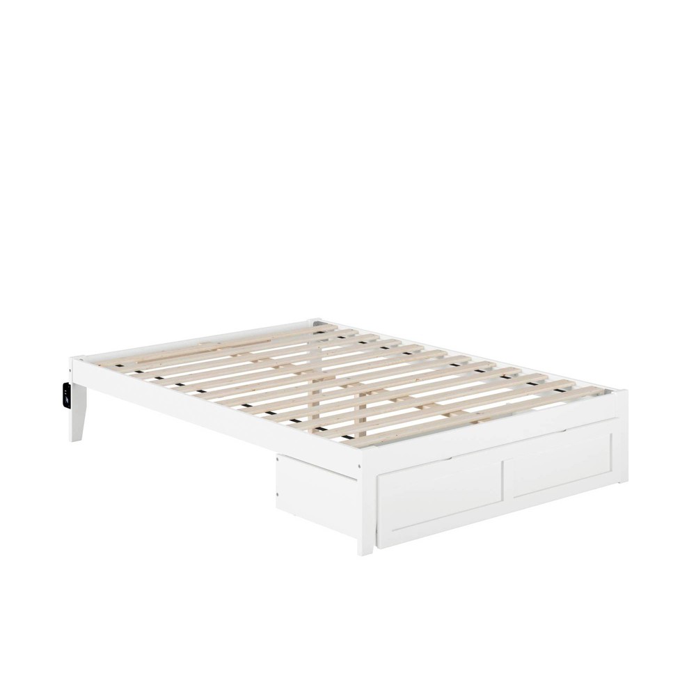 Photos - Bed AFI Full Colorado  with Foot Drawer and USB Turbo Charger White  