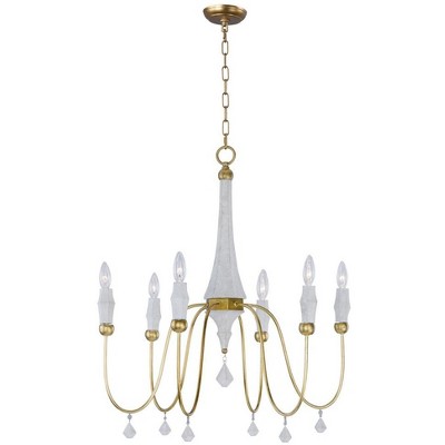 Maxim Lighting Claymore 6 - Light Chandelier in  Claystone/Gold Leaf