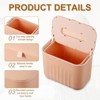 Unique Bargains Plastic Countertop Kitchen Hanging Small Trash Can with Lid - 3 of 4