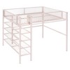 Whisen Morden Design Metal Loft Bed with 4-Tier Shelves and Storage - 3 of 4