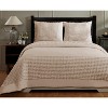 Queen Olivia Comforter 100% Cotton Tufted Chenille Comforter Set Light Beige - Better Trends - 3 of 4