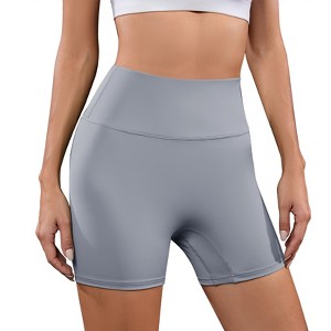 Clearlove Women’s Ruched Butt Lifting Shorts High Waisted Tummy Control Workout Shorts for Yoga Athletic Cycling - 1 of 4