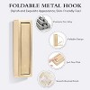 Akoasm 5-Piece Heavy-Duty Gold-Plated Rust-Resistant Folding Coat Hooks for Bathrooms, Entryways & Closets-Gold - 4 of 4
