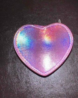 Shiny Heart Jewelry Organizer Box - A New Day™ Iridescent Silver