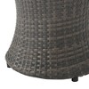 Maggift Patio End Tables Accent Side End Table for Outdoor and Indoor, Garden, Backyard Use, Special Design, Gray, 19.75"*19.75"*19.75" - 3 of 4
