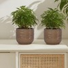 Wooakway 22" Dia Outdoor Indoor Ceramic Planter Pot Decorative Planter with Drainage Hole Patio Flower Pot - 3 of 4