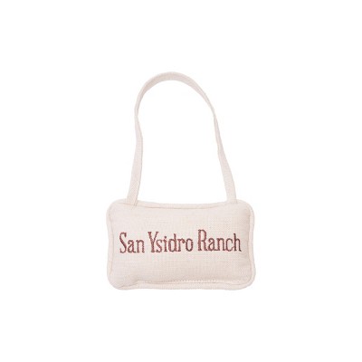 C&F Home Extra Small Petite "San Ysidro Ranch" Script Beige Decorative Throw Pillow, 3" x 5"