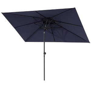 Crestlive Products 9 x 5 FT Double Top Patio Outdoor Umbrella Rectangular Tilting Parasol Waterproof - 1 of 4