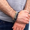 Crucible Men's Rondelle Shaped Picture Jasper and Hematite Stone Adjustable Bracelet (6mm) - 4 of 4