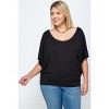 Slickblue Women's Knit Top, Flowy Fit, Short Sleeve Tee, Effortless Casual Style, Olive, 1XL - 2 of 4