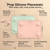 2-Pack Prep Silicone Placemats for Toddlers, Kids, Non Slip Suction Dining Table Baby Placemat, Easy to Clean - 2 of 4
