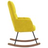 CLIHOME Modern Compact 30.7" Wide Velvet Rocking Chair,Ergonomic Rocker with Steel Frame & Rubber Wood Legs,Plush Accent Chair for Living Room - 3 of 4