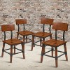 Flash Furniture 4 Pack Rustic Antique Walnut Industrial Wood Dining Chair - 2 of 4