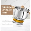 KOCH SYSTEME CS Stainless Steel Pot - 8 QT Stainless Steel Stock Pot with Visible Lid, Silver - 3 of 4
