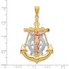 Black Bow Jewelry 14k Tri-Color Gold Hollow Mariner Crucifix Cross Pendant - 4 of 4