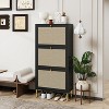 Vynxaria  3 Door Shoe Rack, Freestanding Modern Shoe Storage Cabinet, for Entryway - 3 of 4