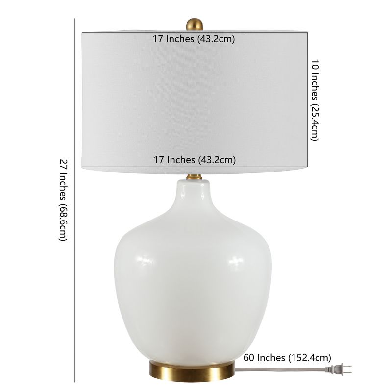 Eugenie Glass Table Lamp - White - Safavieh., 3 of 4