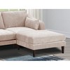 MYINDA 6 Piece Modular Sofa Set, U-Shape Living Room Furniture with 2 Ottoman Stools, Pink - 4 of 4