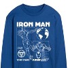 Men's - Marvel - Iron Man Schematic Long Sleeve Graphic T-Shirt - 2 of 4