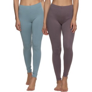 Felina Womens Velvety Super Soft Lightweight Leggings, 2-Pack Yoga Pants - 1 of 4