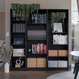 NicBex Bookcases for Home Office 3 Piece Bookcase Set 67" Wide Storage Cabinet Bookshelf with 14 Shelves for Living Room and Bedroom - 1 of 4