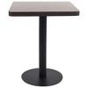 vidaXL Bistro Table Dark Brown 23.6 in.x23.6 in. MDF - image 2 of 4