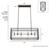 Hunter Fans 40" Felippe Ceiling Light Onyx Bengal Finish - 8 Bulb Dimmable Indoor Sconce for Modern Spaces - 4 of 4
