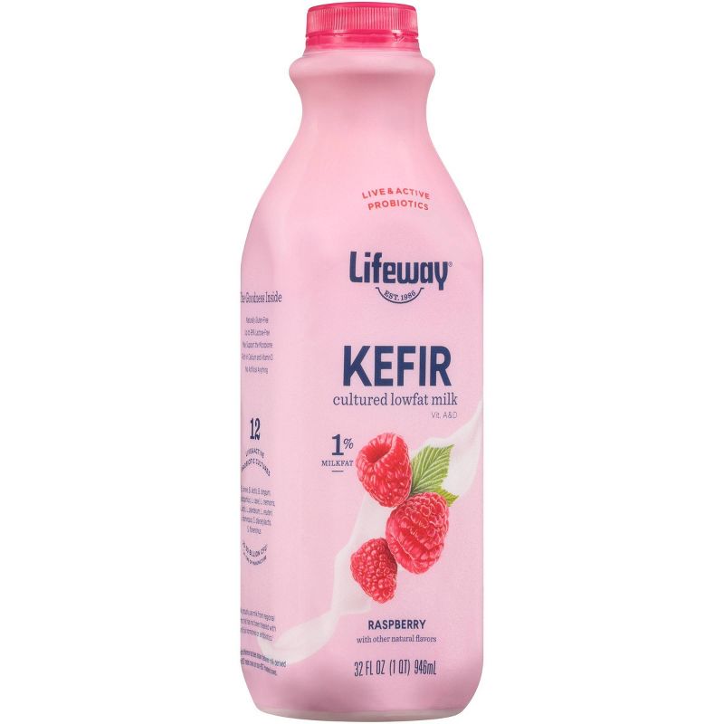 Lifeway Kefir Raspberry Low Fat Milk Smoothie - 32 fl oz, 4 of 5