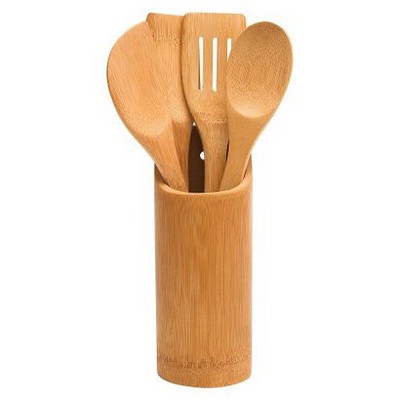 Lipper International Bamboo Tool Holder with 4 Tools